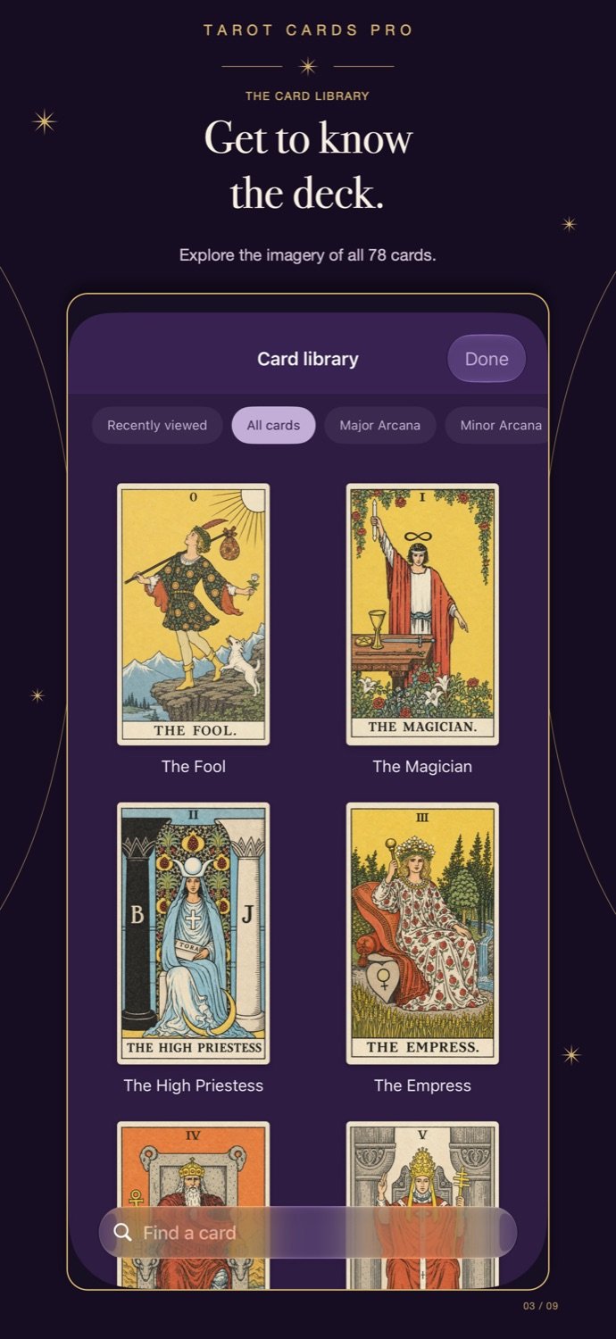 Tarot card library