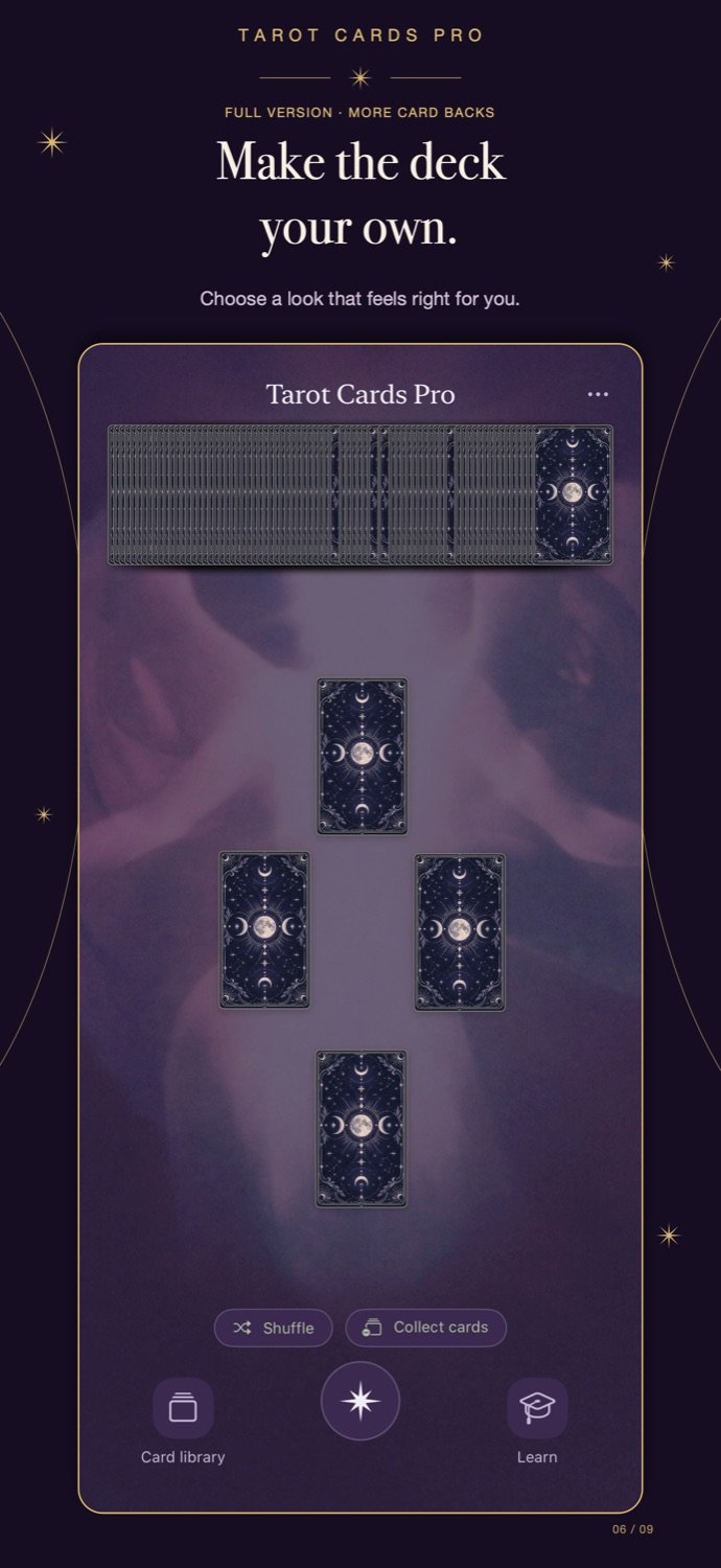 Selection of tarot card backs